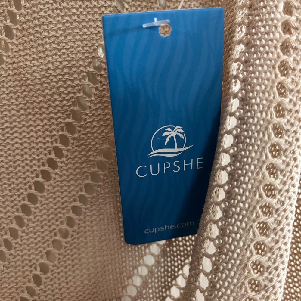 Cupshe NWT Size S Cream Maxi Life On The Beach Cover-Up - Picture 7 of 12